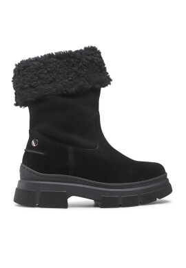 Tommy Hilfiger Боти Warm Lining Suede Low Boot FW0FW06650 Черен - Pepit.bg