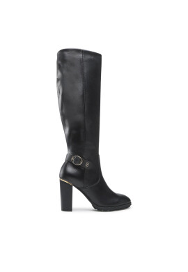 Tommy Hilfiger Ботуши Belt High Heel Longboot FW0FW07053 Черен - Pepit.bg