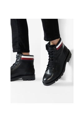 Tommy Hilfiger Ботуши Elevated Rwb Collar Lth Boot FM0FM03825 Черен - Pepit.bg