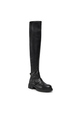 Tommy Hilfiger Ботуши Stretch Monochromatic Longboot FW0FW07611 Черен - Pepit.bg