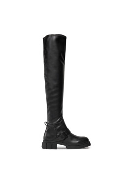 Tommy Hilfiger Ботуши Stretch Monochromatic Longboot FW0FW07611 Черен - Pepit.bg