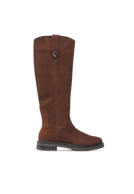 Tommy Hilfiger Ботуши Th Coin Longboot FW0FW07049 Кафяв - Pepit.bg