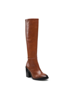 Tommy Hilfiger Ботуши Th Flag Stud Longboot FW0FW05949 Кафяв - Pepit.bg