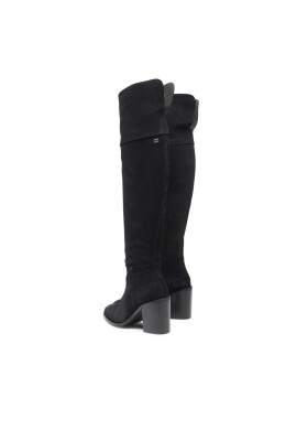 Tommy Hilfiger Ботуши Th Flag Stud Overknee Boot FW0FW05970 Черен - Pepit.bg