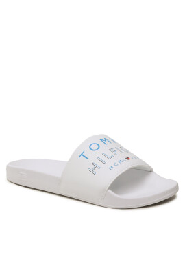 Tommy Hilfiger Чехли Embossed Pool Slide FM0FM04463 Бял - Pepit.bg