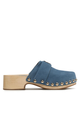 Tommy Hilfiger Сабо Th Clog Suede FW0FW07171 Син - Pepit.bg