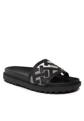 Tommy Hilfiger Чехли Th Elevated Flat Sandal FW0FW07407 Черен - Pepit.bg