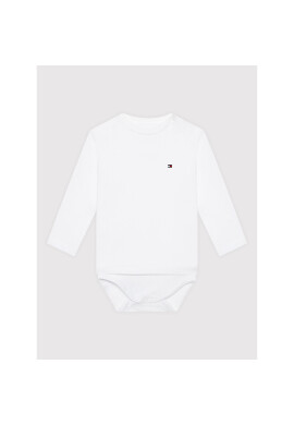 Tommy Hilfiger Детско боди Baby Solid KN0KN01408 Бял Regular Fit - Pepit.bg