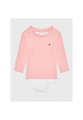 Tommy Hilfiger Детско боди Baby Solid KN0KN01408 Розов Regular Fit - Pepit.bg