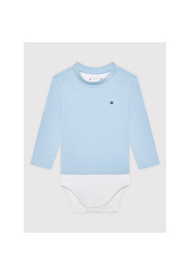 Tommy Hilfiger Детско боди Baby Solid KN0KN01408 Син Regular Fit - Pepit.bg