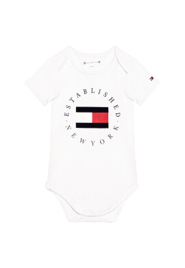 Tommy Hilfiger Детско боди Established KN0KN01289 Бял Regular Fit - Pepit.bg
