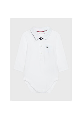 Tommy Hilfiger Детско боди Poplin Collar KN0KN01183 Бял Regular Fit - Pepit.bg