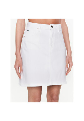 Tommy Hilfiger Дънкова пола WW0WW38131 Бял Regular Fit - Pepit.bg