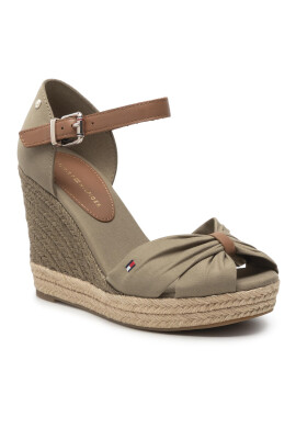 Tommy Hilfiger Еспадрили Basic Open Toe High Wedge FW0FW04784 Зелен - Pepit.bg
