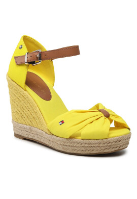 Tommy Hilfiger Еспадрили Basic Open Toe High Wedge FW0FW04784 Жълт - Pepit.bg