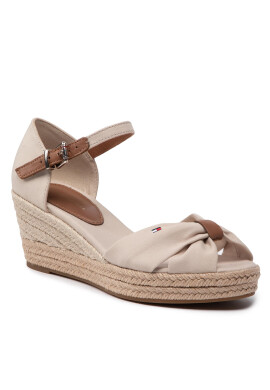 Tommy Hilfiger Еспадрили Basic Open Toe Mid Wedge FW0FW04785 Бежов - Pepit.bg