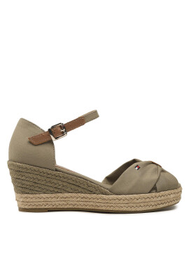 Tommy Hilfiger Еспадрили Basic Open Toe Mid Wedge FW0FW04785 Зелен - Pepit.bg