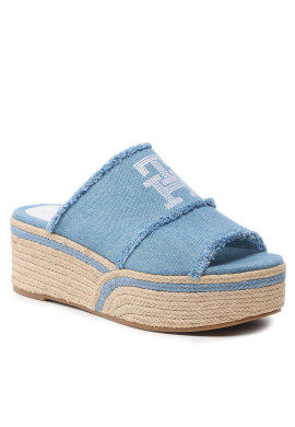 Tommy Hilfiger Еспадрили Denim Wedge Flatform FW0FW07085 Син - Pepit.bg