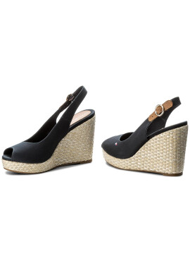 Tommy Hilfiger Еспадрили Iconic Elena Basic Sling Back FW0FW02787 Тъмносин - Pepit.bg