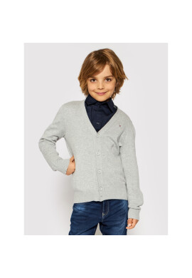 Tommy Hilfiger Кардиган Basic V-Neck KB0KB03979 D Сив Regular Fit - Pepit.bg