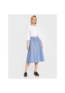 Tommy Hilfiger Миди пола Stripe WW0WW34116 Син Regular Fit - Pepit.bg