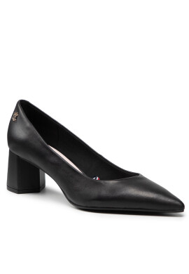 Tommy Hilfiger Обувки Basic Leather Mid Heel Pump FW0FW06348 Черен - Pepit.bg