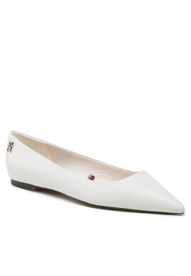 Tommy Hilfiger Балеринки Th Pointed FW0FW07242 Бял - Pepit.bg