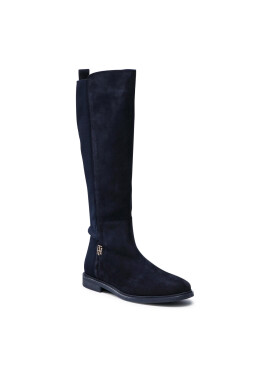 Tommy Hilfiger Офицерки Th Essentials Longboot FW0FW05992 Тъмносин - Pepit.bg