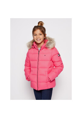 Tommy Hilfiger Пухено яке Essential Basic KG0KG04682 M Розов Regular Fit - Pepit.bg
