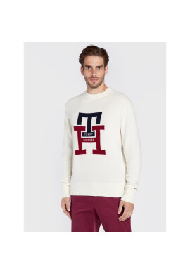 Tommy Hilfiger Пуловер Bold Monogram MW0MW28045 Бежов Oversize - Pepit.bg