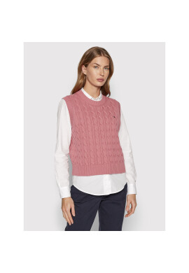 Tommy Hilfiger Пуловер Cable WW0WW34898 Розов Regular Fit - Pepit.bg