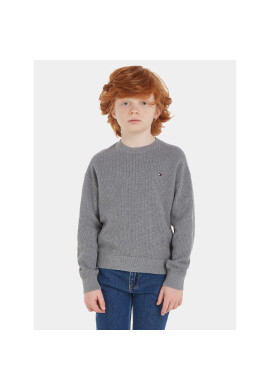 Tommy Hilfiger Пуловер Essential KB0KB08504 Сив Regular Fit - Pepit.bg