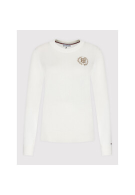 Tommy Hilfiger Пуловер Graphic WW0WW33596 Бял Regular Fit - Pepit.bg