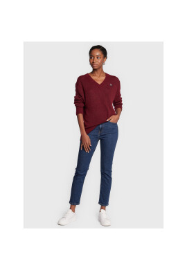 Tommy Hilfiger Пуловер Monogram WW0WW37751 Бордо Regular Fit - Pepit.bg