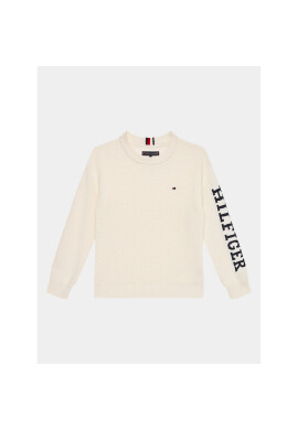 Tommy Hilfiger Пуловер Monotype KB0KB08364 D Екрю Regular Fit - Pepit.bg