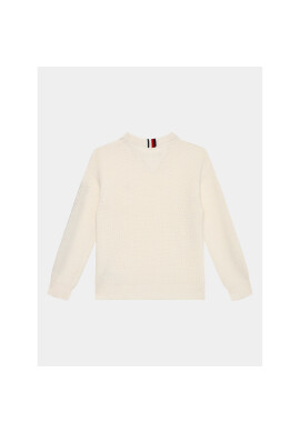 Tommy Hilfiger Пуловер Monotype KB0KB08364 D Екрю Regular Fit - Pepit.bg