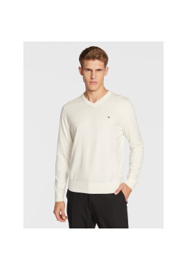 Tommy Hilfiger Пуловер Pima MW0MW28047 Бял Regular Fit - Pepit.bg