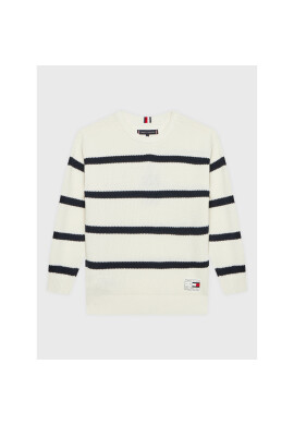 Tommy Hilfiger Пуловер Structure Rugby KB0KB07497 Бял Regular Fit - Pepit.bg