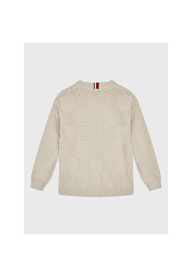 Tommy Hilfiger Пуловер Structured Label KB0KB07832 M Бежов Regular Fit - Pepit.bg
