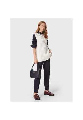 Tommy Hilfiger Пуловер Varsity WW0WW38267 Бял Regular Fit - Pepit.bg