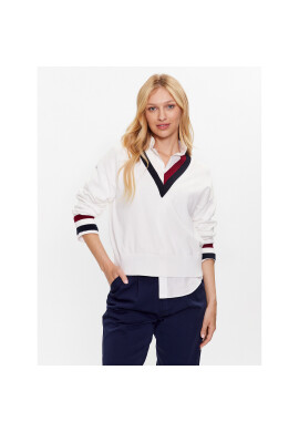 Tommy Hilfiger Пуловер WW0WW39006 Бял Relaxed Fit - Pepit.bg
