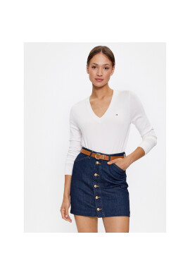 Tommy Hilfiger Пуловер WW0WW40098 Бял Regular Fit - Pepit.bg
