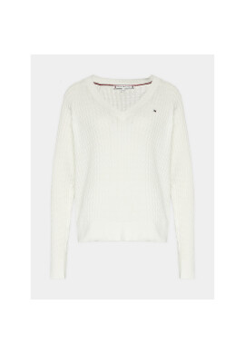 Tommy Hilfiger Пуловер WW0WW40674 Бял Regular Fit - Pepit.bg