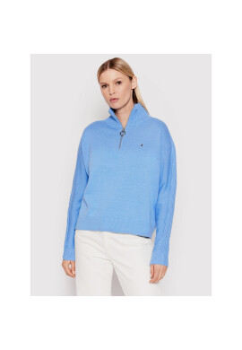 Tommy Hilfiger Пуловер Zip-Up WW0WW30421 Син Oversize - Pepit.bg