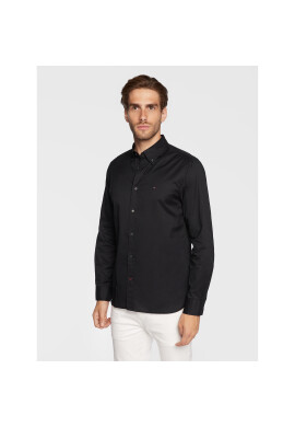 Tommy Hilfiger Риза Core Flex MW0MW25035 Черен Regular Fit - Pepit.bg