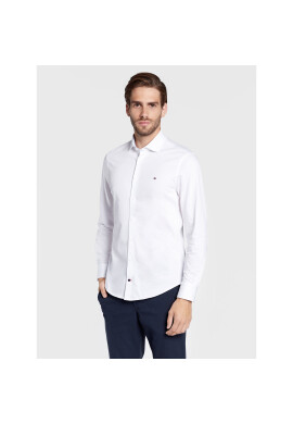 Tommy Hilfiger Риза Jersey Solid MW0MW28501 Бял Slim Fit - Pepit.bg