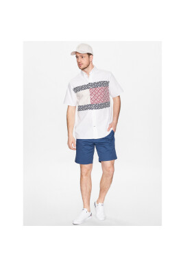 Tommy Hilfiger Риза Monogram Blocking MW0MW30628 Бял Regular Fit - Pepit.bg