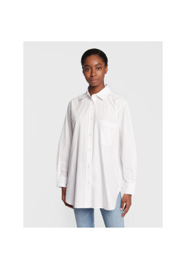 Tommy Hilfiger Риза Monogram WW0WW35724 Бял Oversize - Pepit.bg