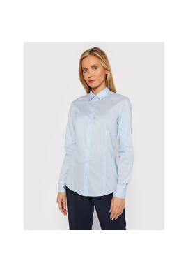 Tommy Hilfiger Риза Popolin Solid WW0WW32779 Син Slim Fit - Pepit.bg