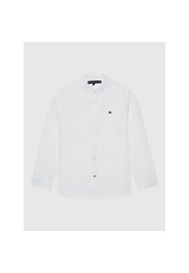 Tommy Hilfiger Риза Solid KB0KB07382 D Бял Regular Fit - Pepit.bg
